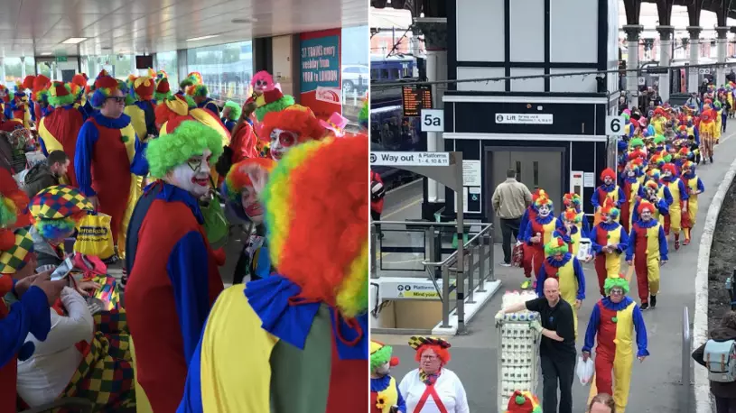 Hundreds Of Hartlepool Fans Dress As Clowns For Final Away Game Of The Season