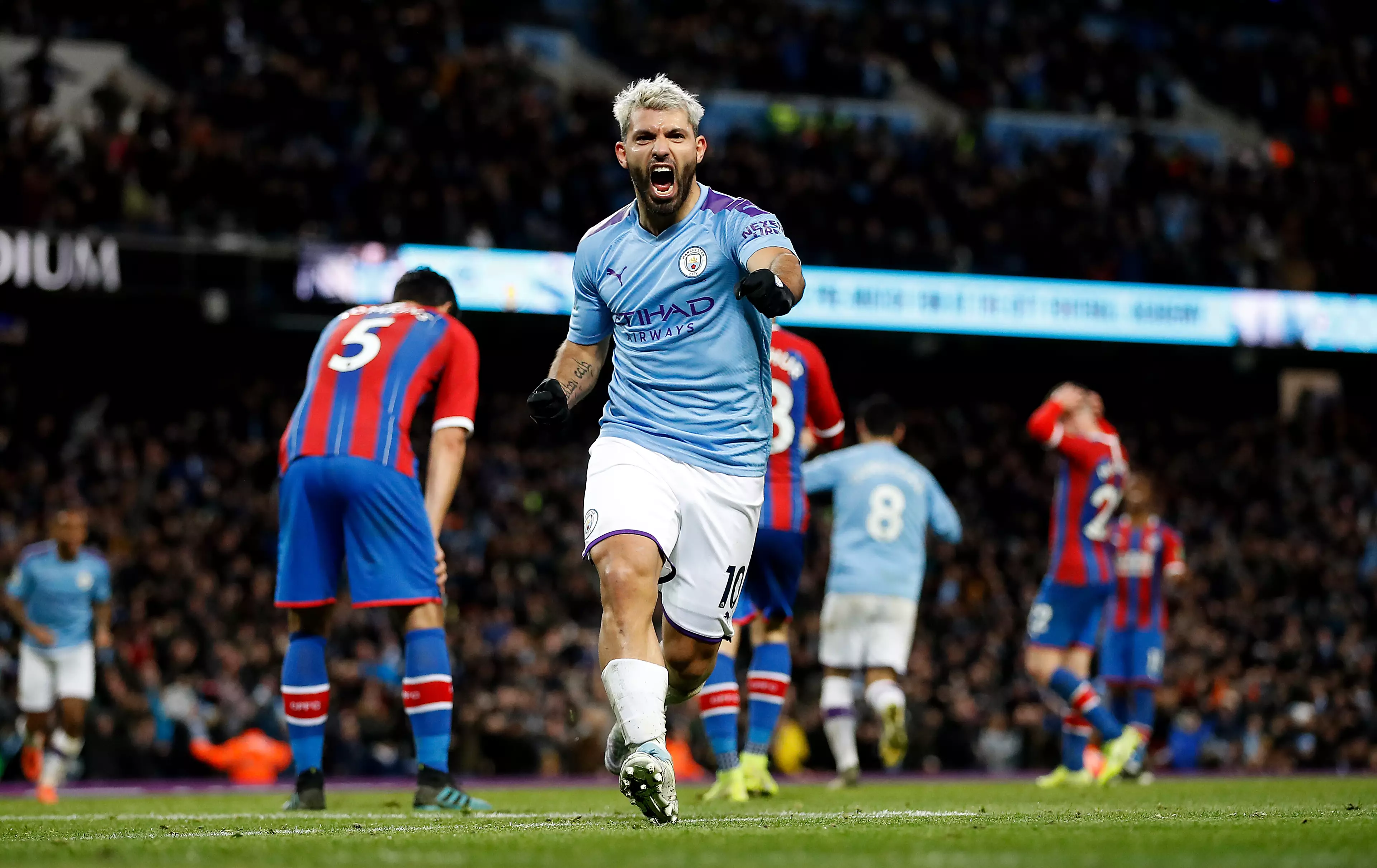 Aguero will soon only have Rooney and Alan Shearer ahead of him. Image: PA Images