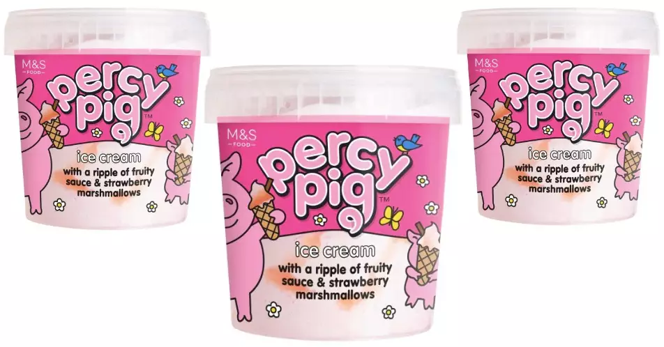 M&S Now Sells Percy Pig Ice Cream Packed With Tasty Mashmallow Chunks