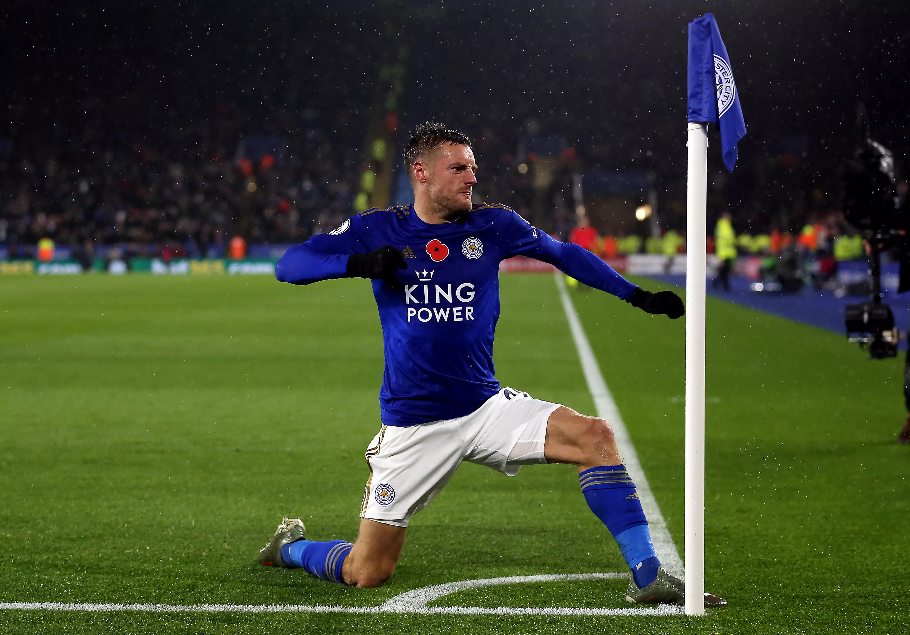 Jamie Vardy opened the scoring for Leicester in their win over Arsenal