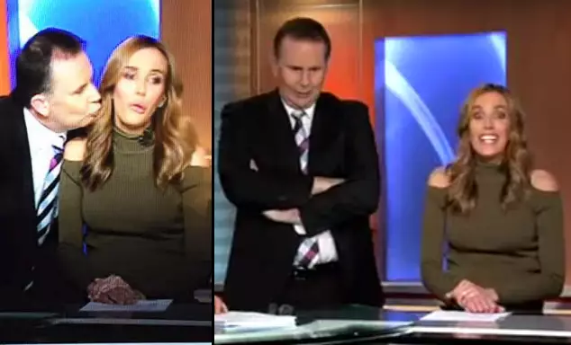 Newsreader Goes In For Kiss Live On Air But Gets Awkwardly Rejected