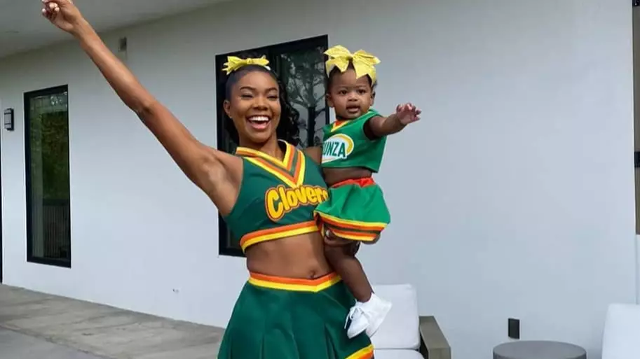 Gabrielle Union Wins Halloween After Dressing Up As Clover Cheerleader With Her Baby