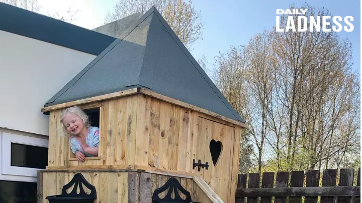 Dad Creates Incredible £10 Treehouse For His Daughter