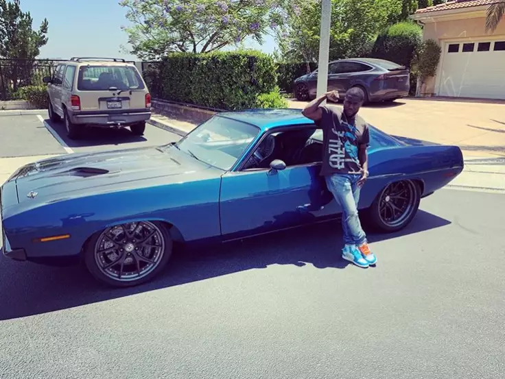 Back in July, Kevin Hart posted an Instagram photo of what appears to be the vehicle involved in the accident, saying he had 'added some more muscle to the family' for his 40th.