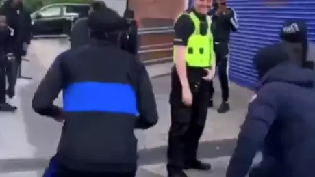 Group Quickly Pretends To Exercise When Police See Them Standing Around  