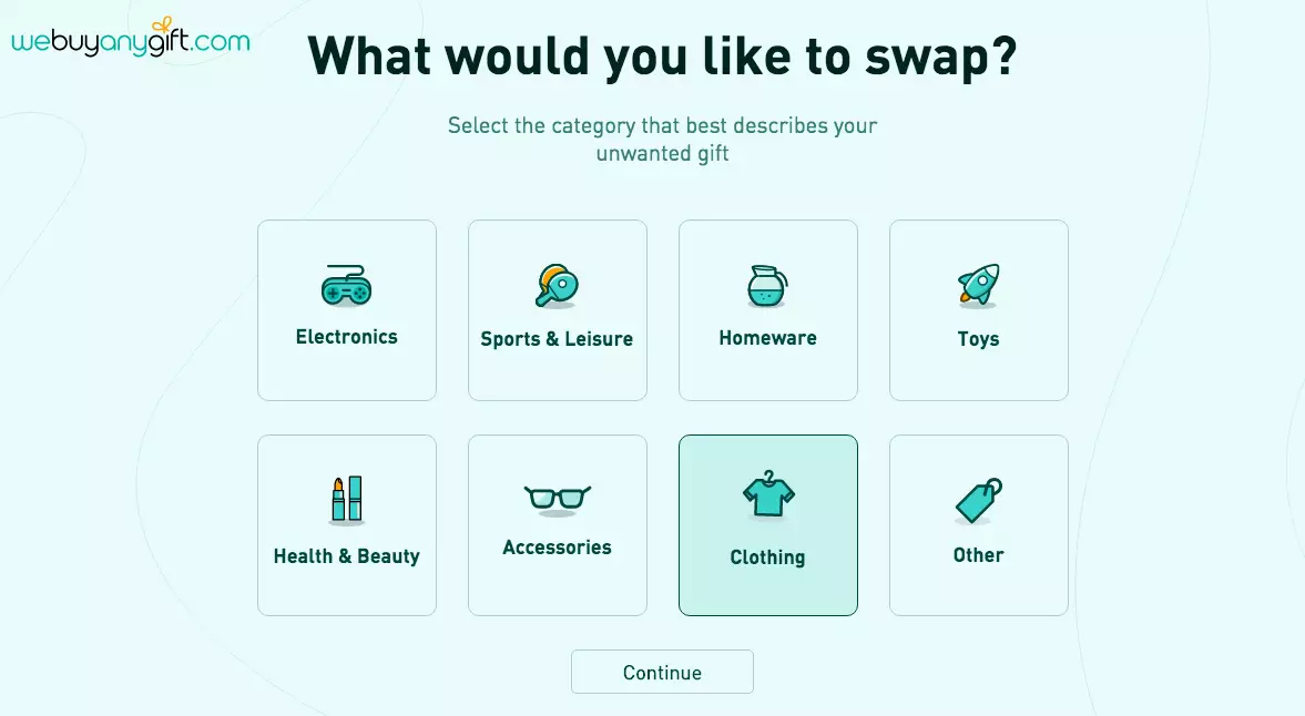 Simply pick what it is you have to swap and the website will value it (