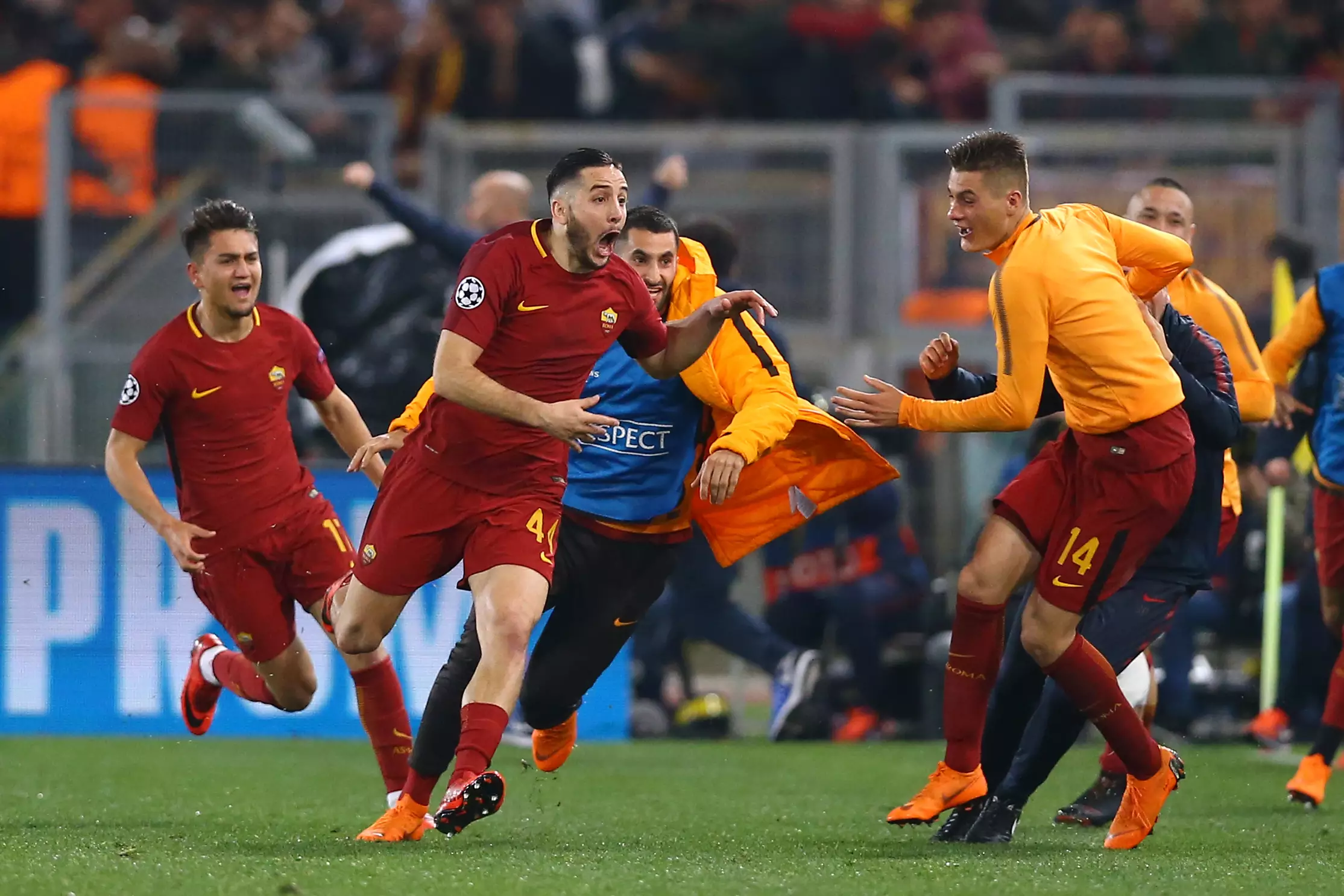Manolas famously scored Roma's winner against Barcelona in the Champions League last season. Image: PA Images