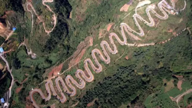 This Winding Road In China Has A Staggering 68 Hairpin Turns