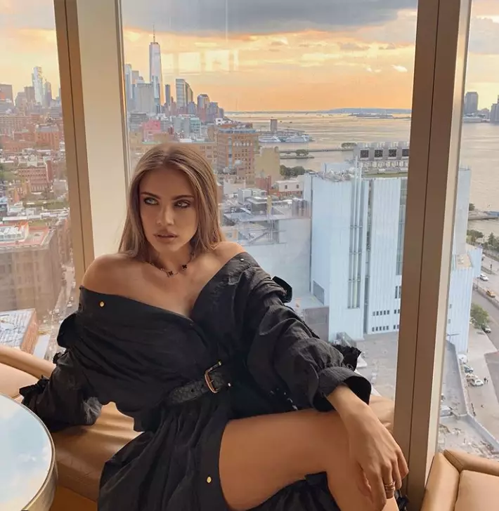 Xenia Tchoumi has been criticised for a seemingly inappropriate reference to 9/11 in an Instagram post.