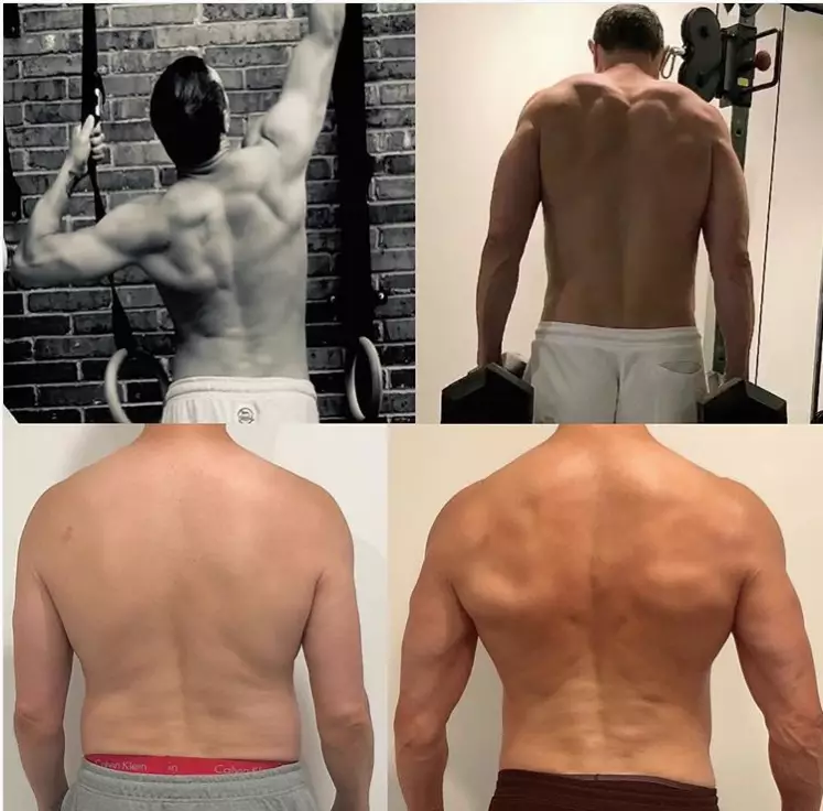 Paddy McGuinness' back transformation.