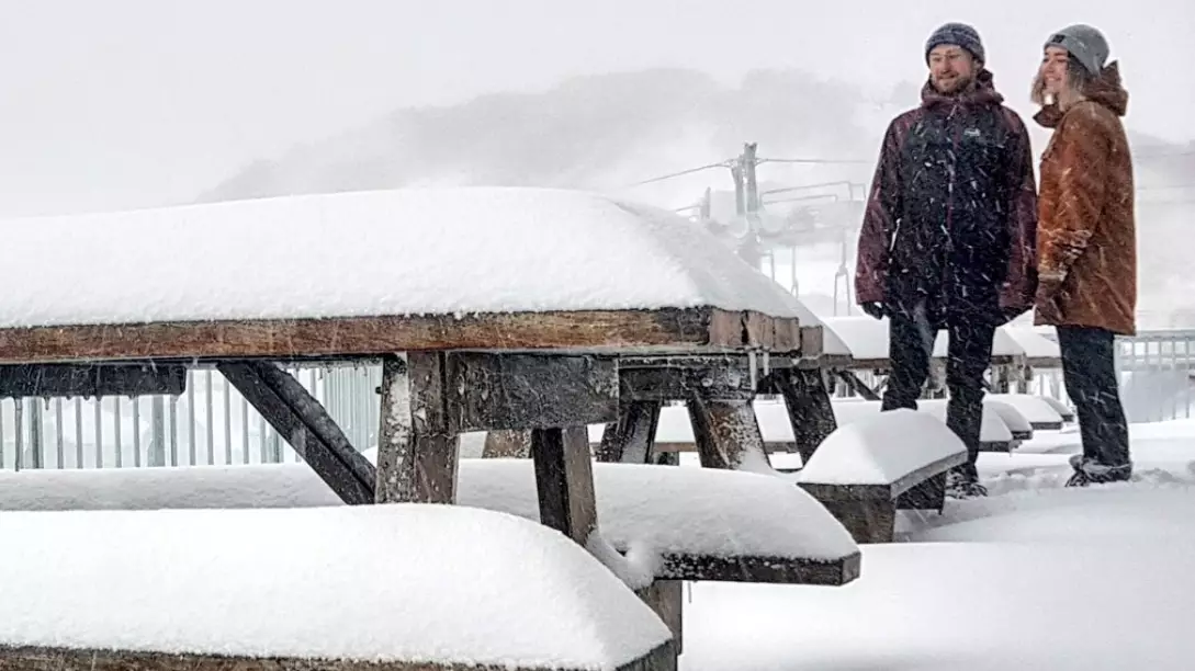 Aussie Ski Spots Have Copped An Absolute Dumping Over The Weekend