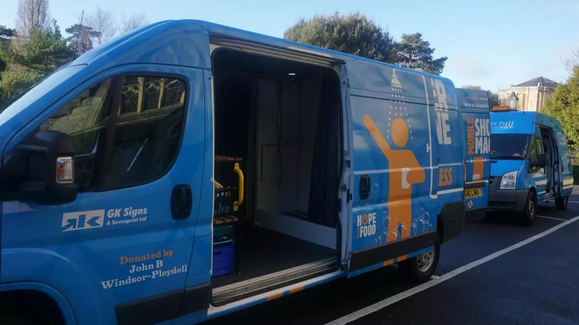 UK's First Mobile Shower Unit For Homeless People Unveiled In Bournemouth