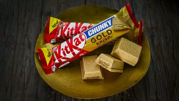 The KitKat Chunky Gold is now available at B&M (