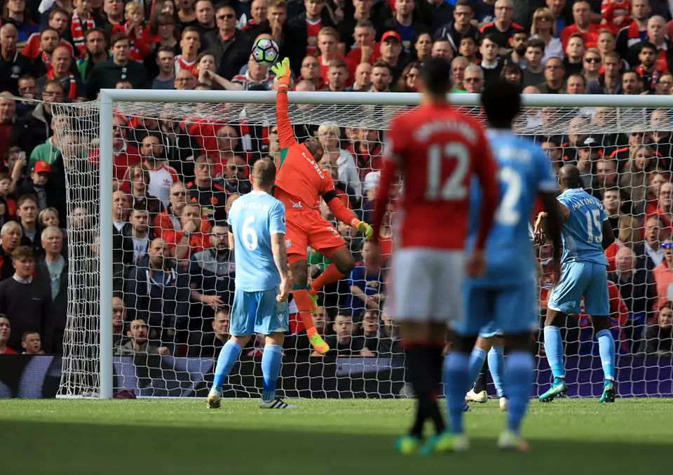 Grant saves against United. Image: PA Images