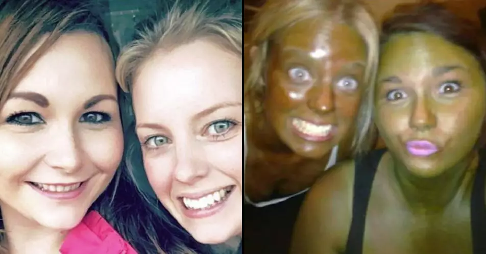 Friends Go For First Spray Tan And Come Out Bright Green