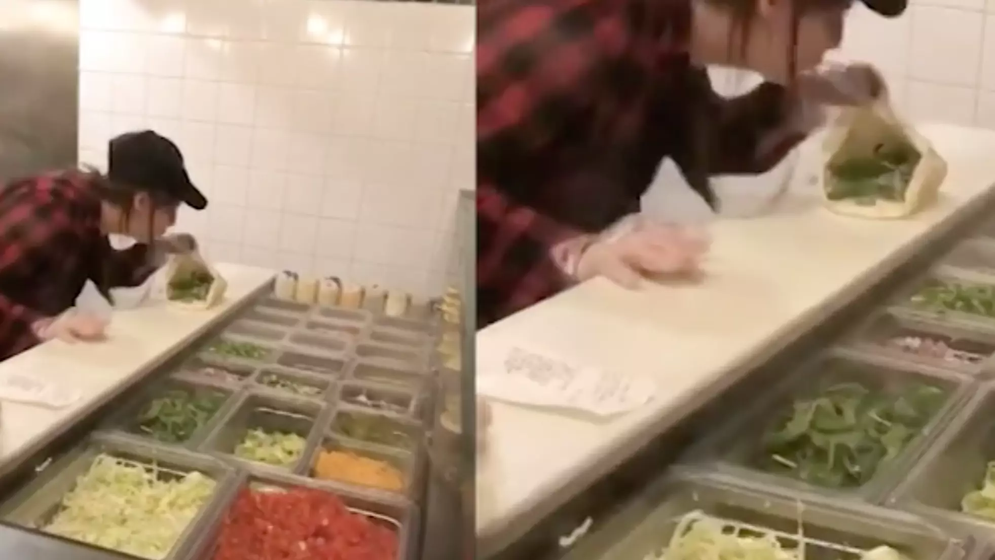 Pita Pit Worker Filmed Spitting In Woman's Food