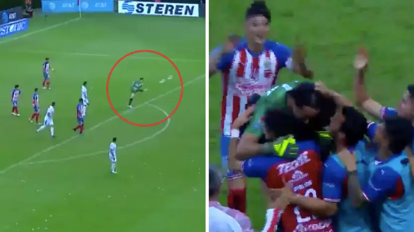 Chivas Goalkeeper Tono Rodriguez Wins The Game With A Goal From His Own Box