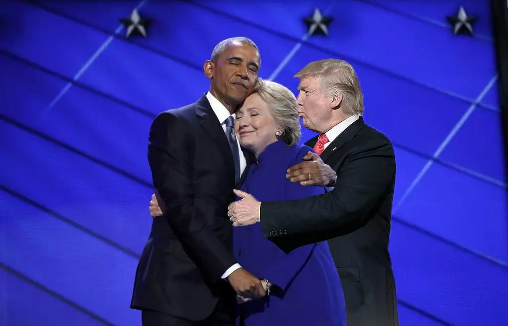 Photo Of Hillary And Obama In An Embrace Gets The Photoshop Treatment