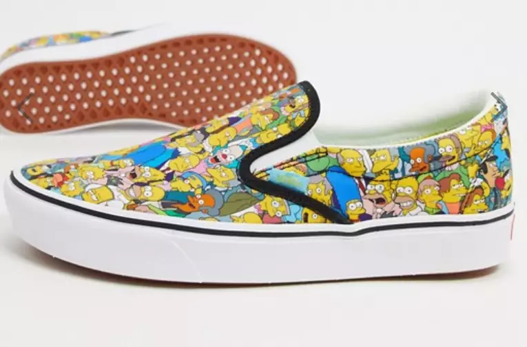 Vans X The Simpsons Springfield Comfycush Slip-On trainers.