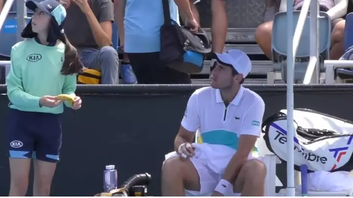 Tennis Player Elliot Benchetrit Defends Himself After Asking Ballgirl To Peel Banana