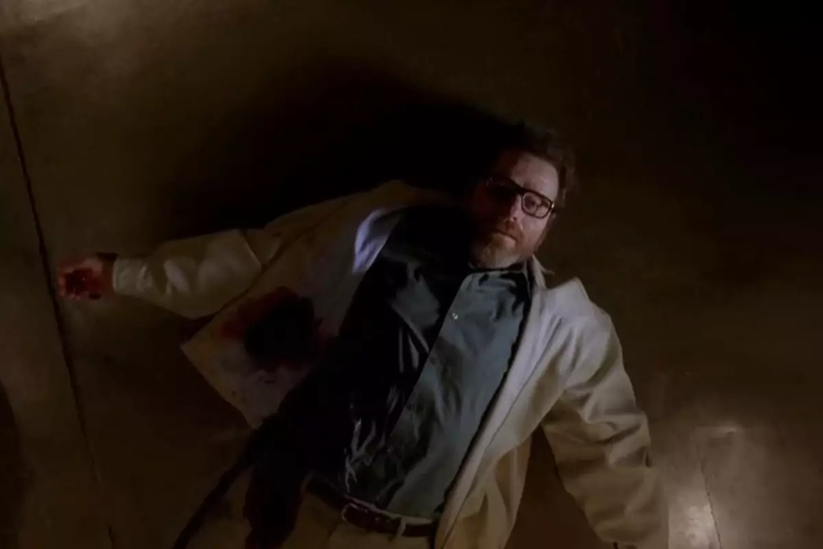 Walter White's death scene closing out the show's finale.