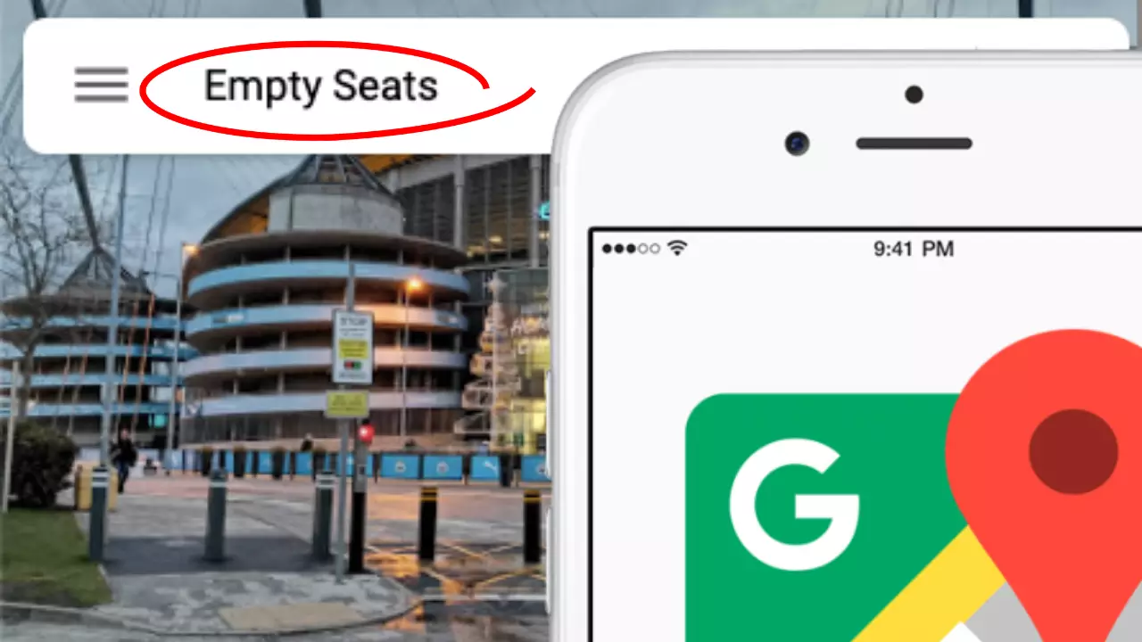 Google Maps Links Directly To The Etihad Stadium If You Search 'Empty Seats'