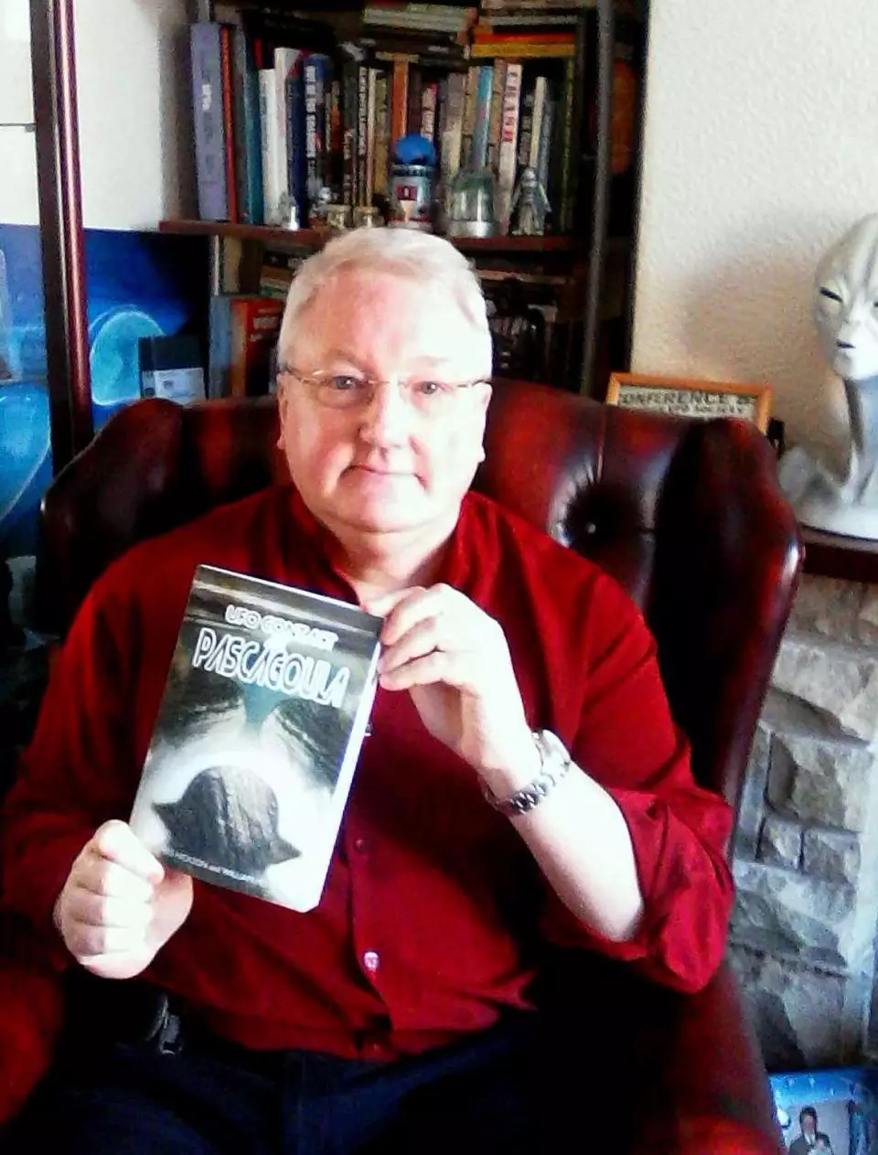 Philip Mantle with the re-published book.