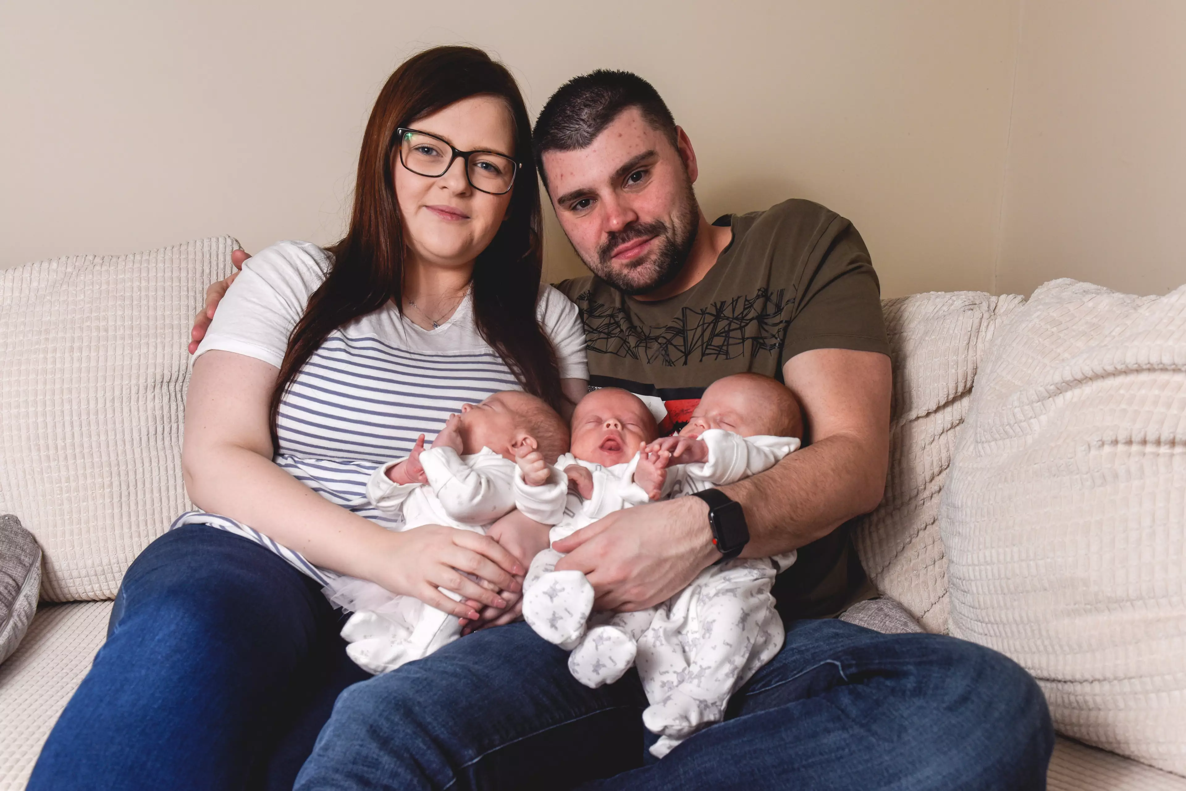 Nicola Stead, 30, had no idea she was pregnant.