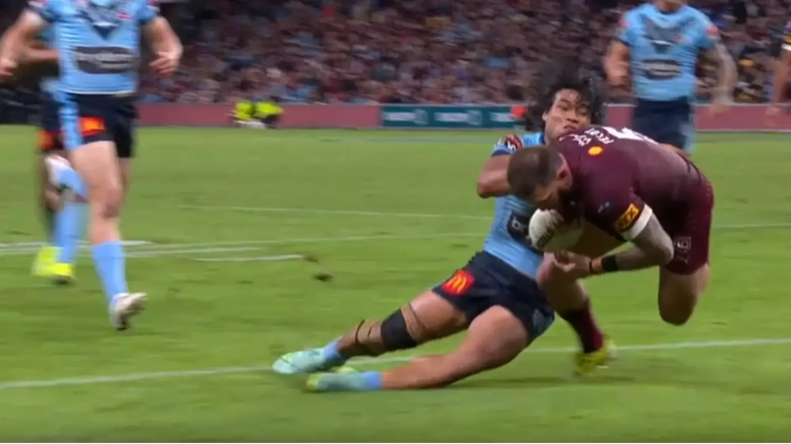 Brian To'o's Brilliant Try-Saving Tackle Sums Up New South Wales' Gritty Defence