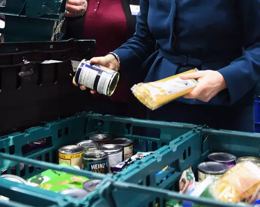 The supermarket is working with local food banks (