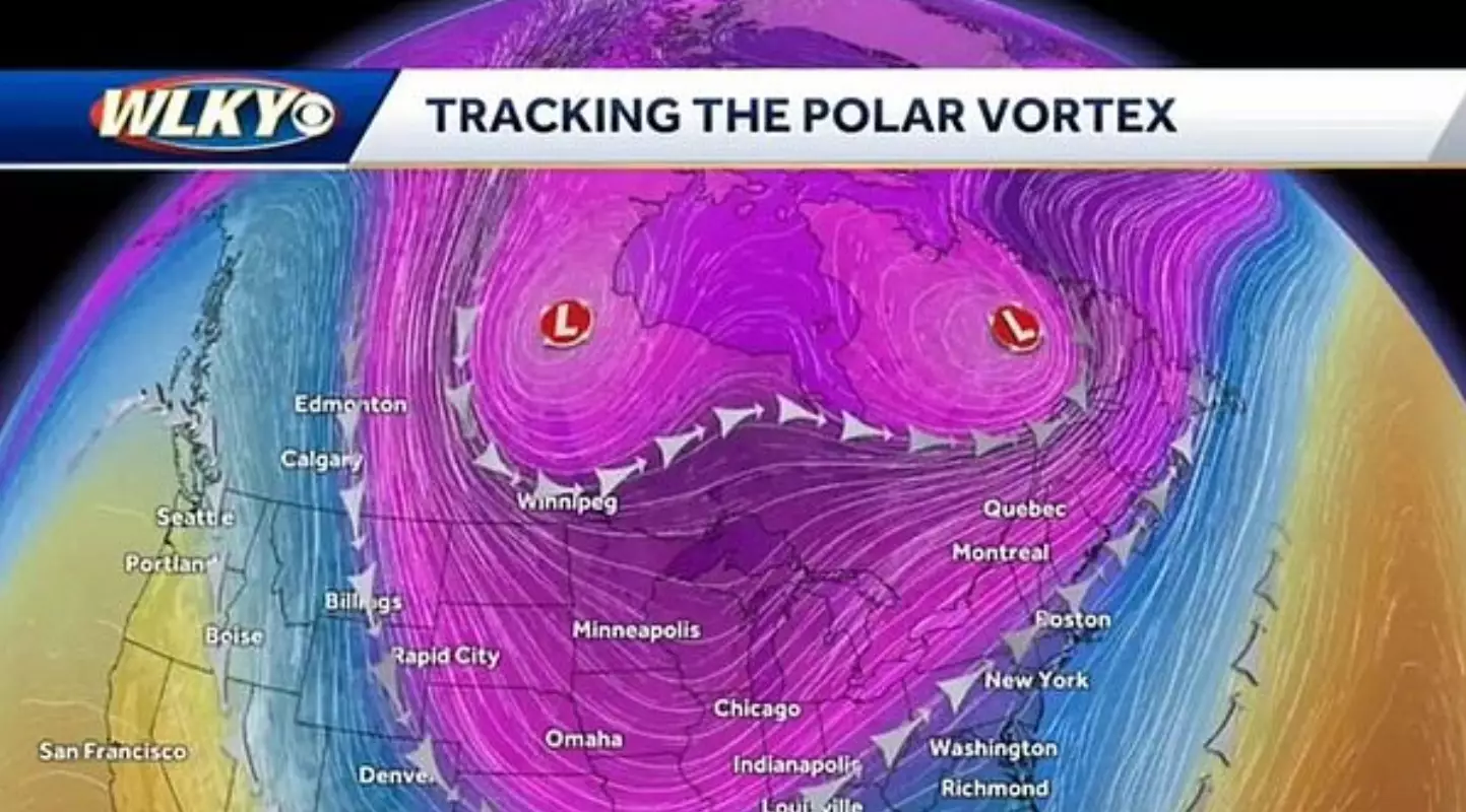 The unfortunate graphic made the weather system look like a pair of boobs.