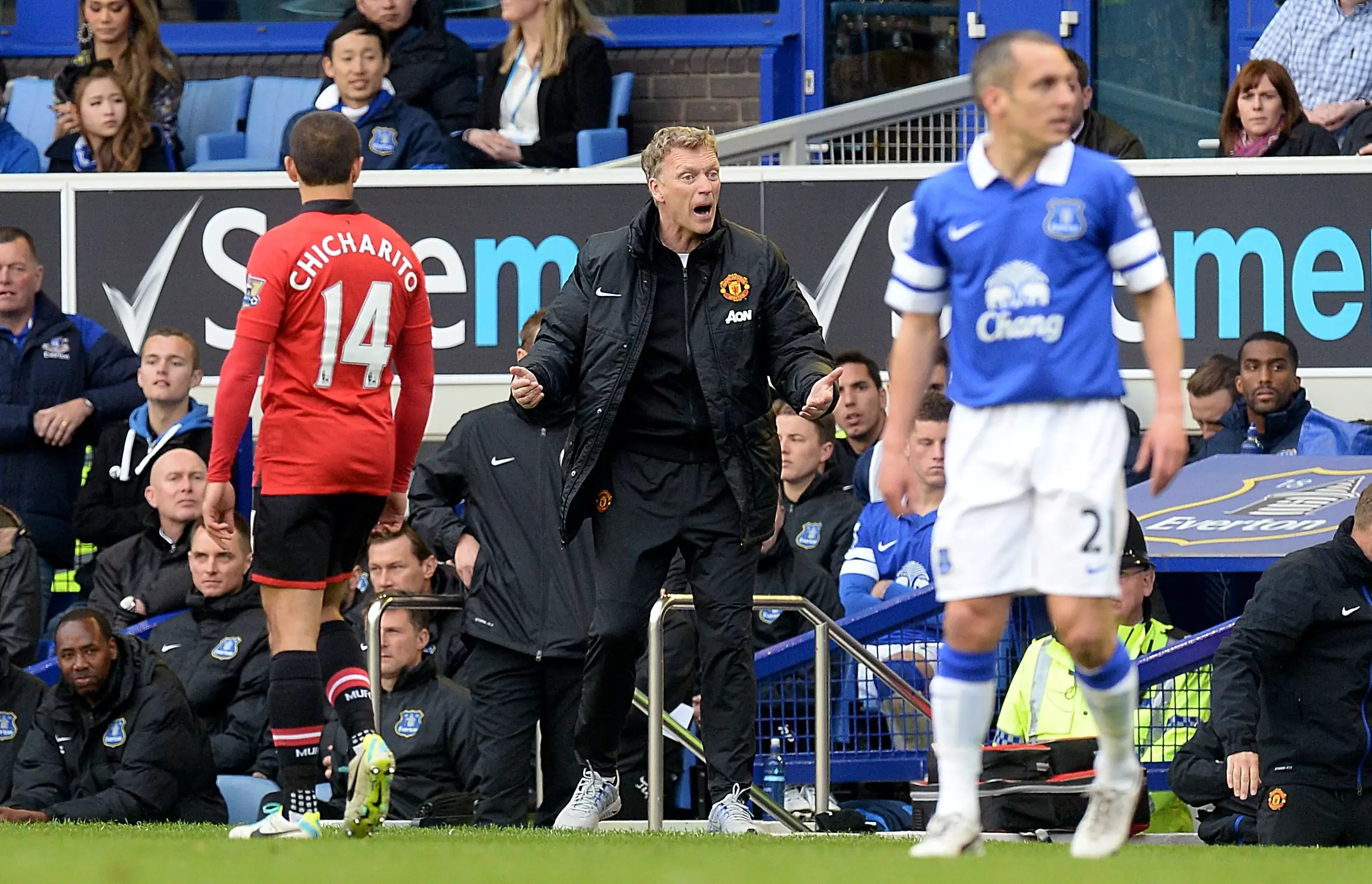 Moyes' last game in charge at United was somewhat ironically at Everton. Image: PA Images