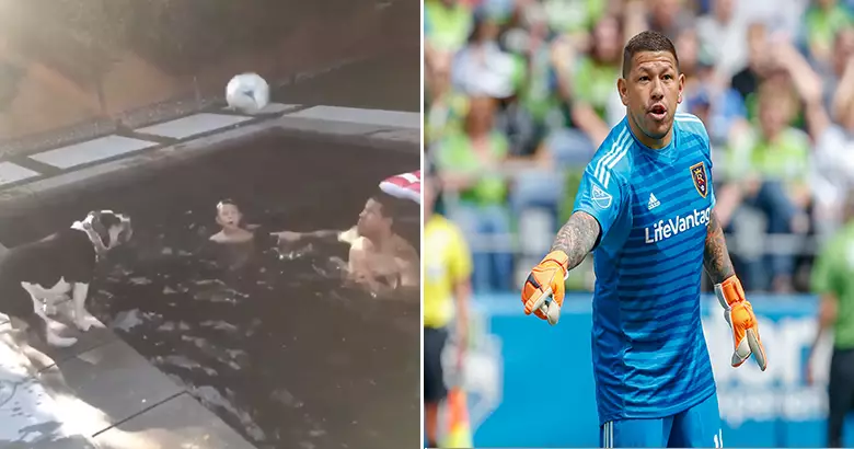 MLS Footballer Takes On Man's Best Friend In Hilarious Heading Competition