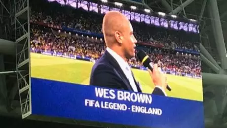 Wes Brown Makes Surprise Appearance As 'Fifa Legend' Ahead Of England's Clash Against Colombia