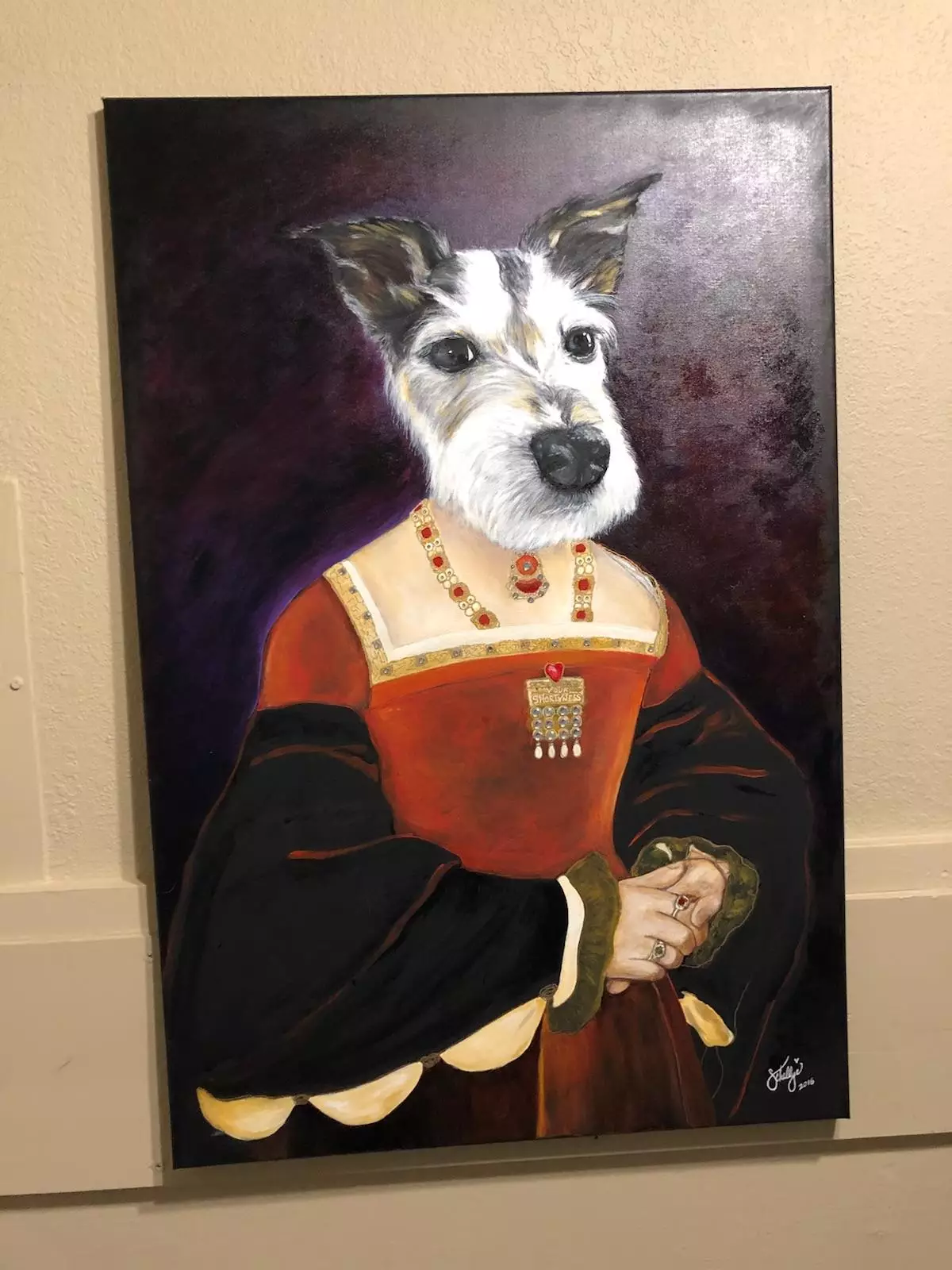 What? Doesn't every owner get a portrait made of their dog?