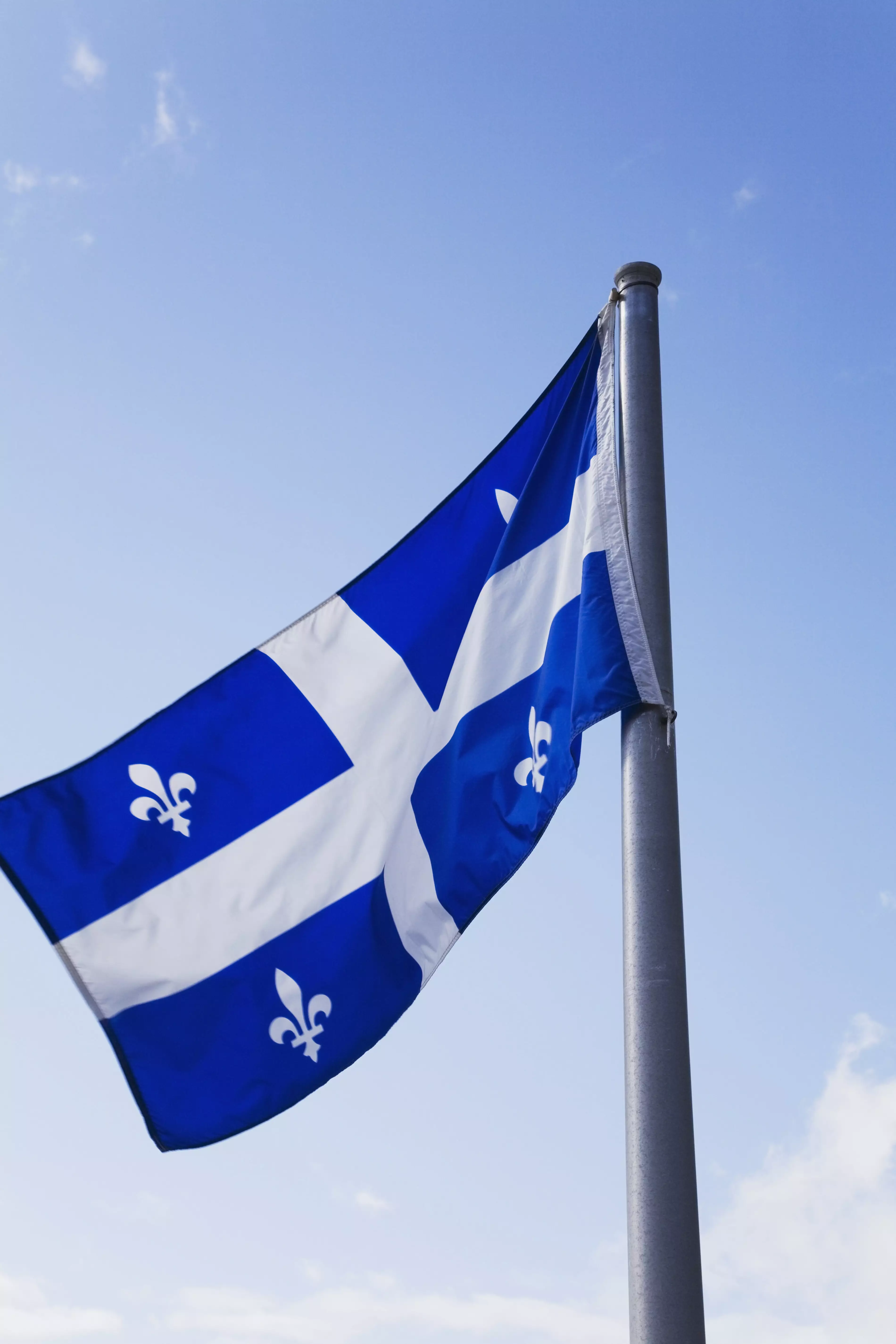 The flag of Quebec.