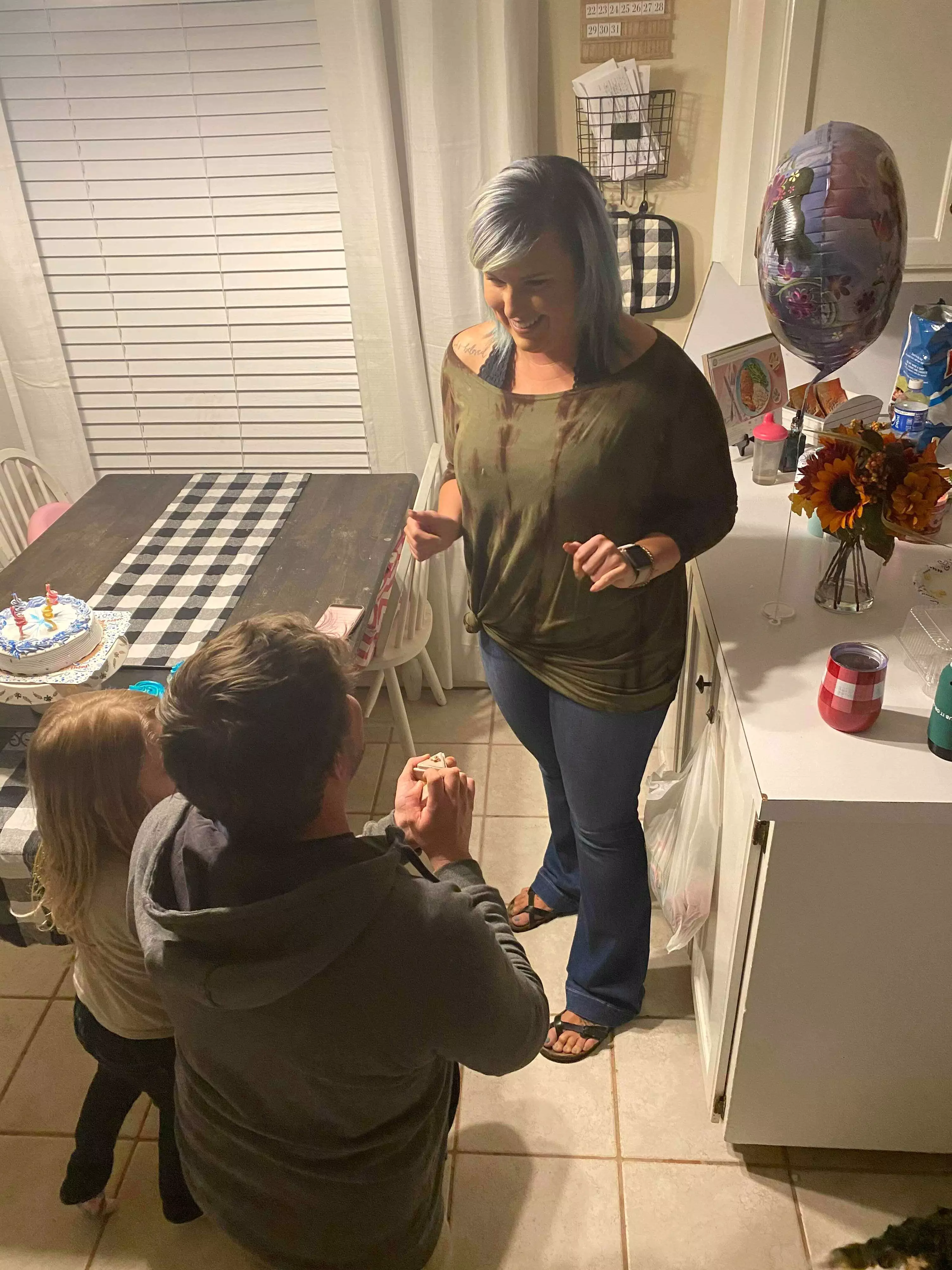Adam proposed for real six months later (