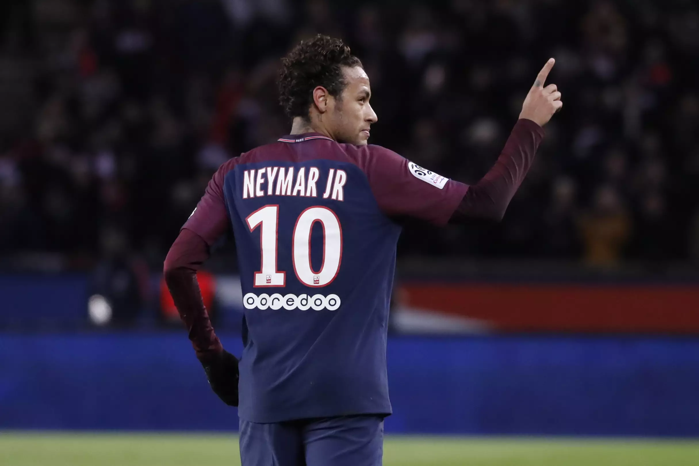 Neymar celebrates scoring a goal for PSG. Image: PA