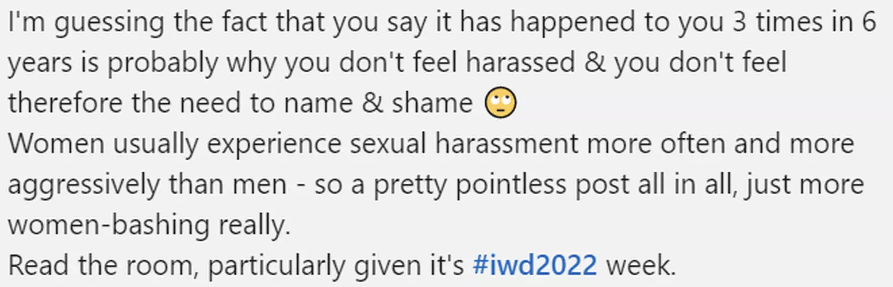 People were shocked at the post (