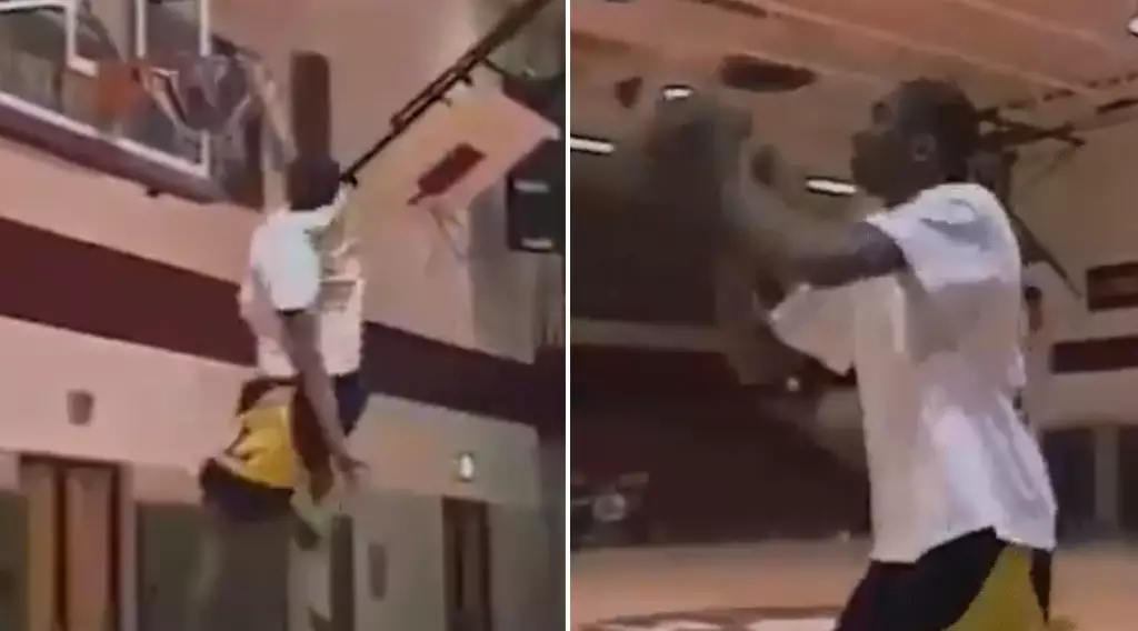 Rare Footage Of 15-Year-Old Kobe Bryant Lighting Up School Dunk Contest
