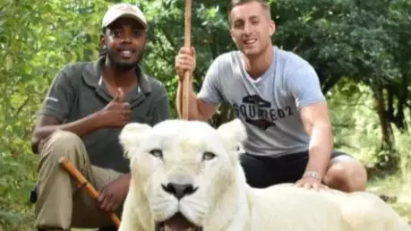 Footballer Criticised For 'Pulling' On Lion's Tail In Instagram Photograph
