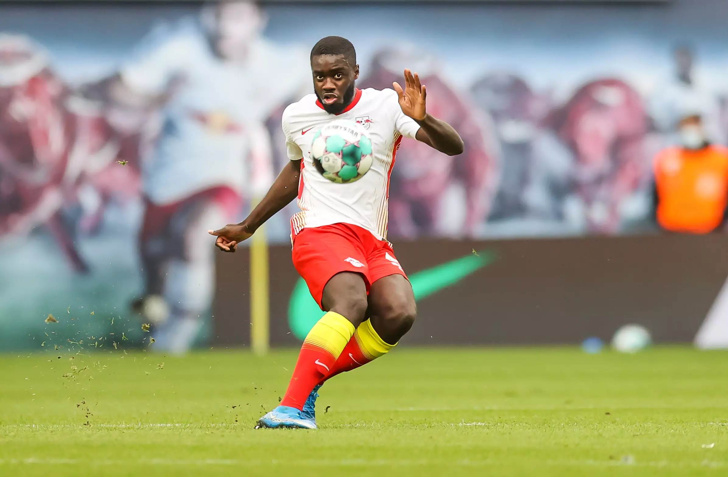 RB Leipzig's most valuable player Upamecano is leaving for Bayern Munich. Image: PA Images
