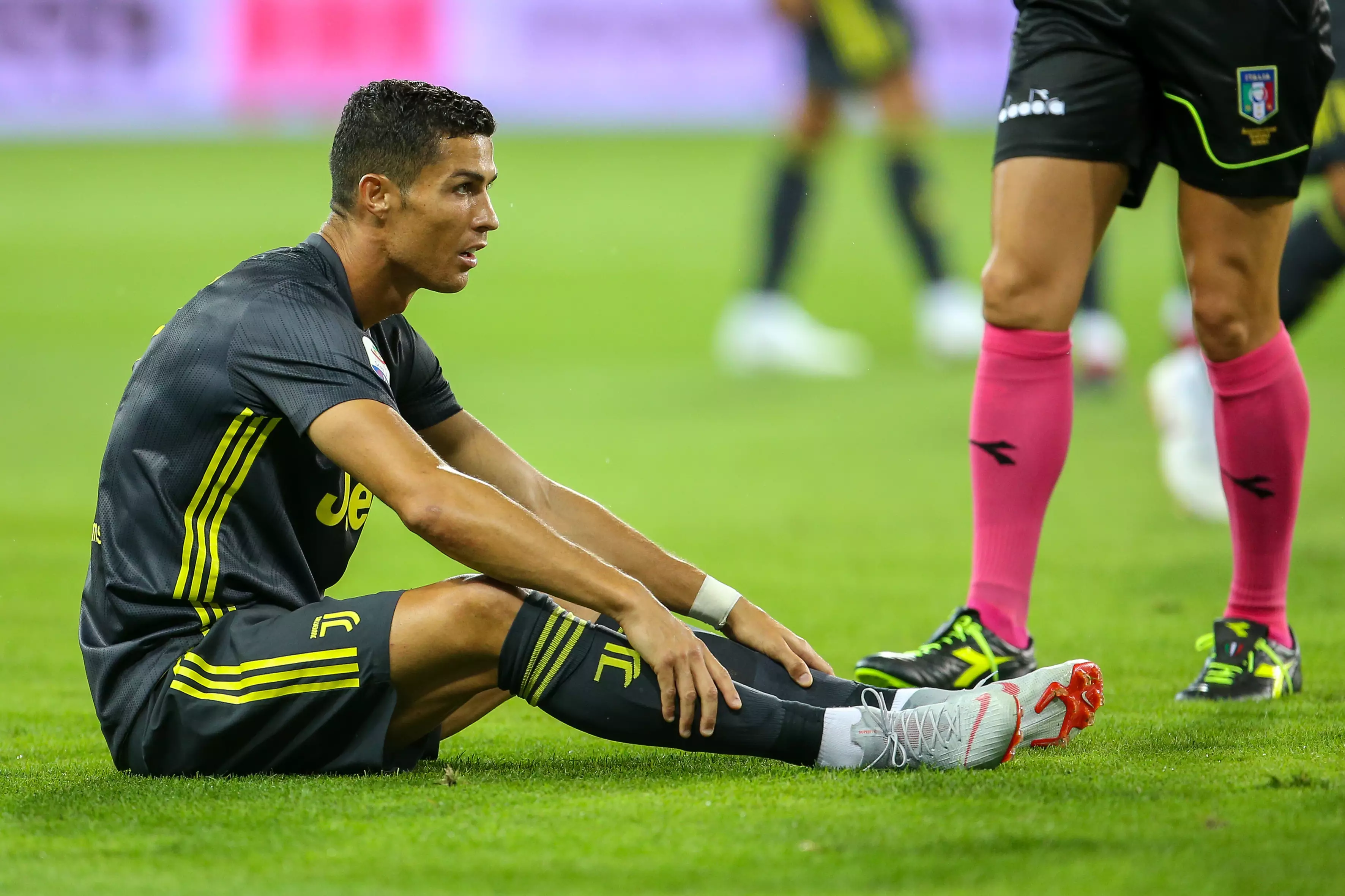 Ronaldo during Juve's game with Parma. Image: PA Images