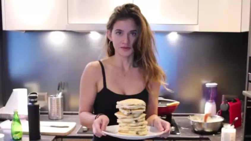 YouTuber Rebecca Jane Attempts To Eat The Rock's Cheat Day