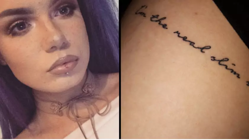 Woman Gets Eminem Lyrics Tattooed On Her Thigh After Booze Cruise