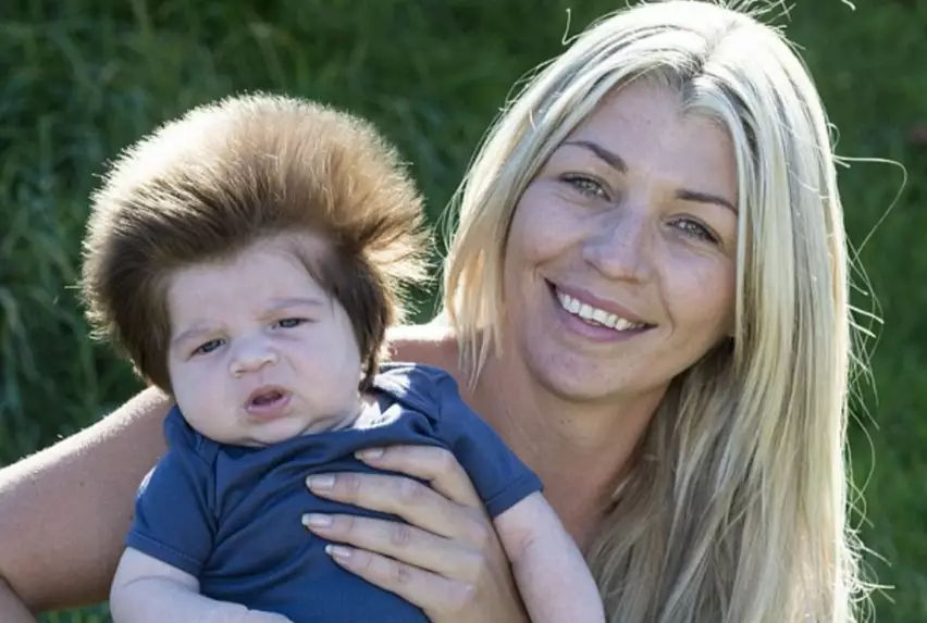 Nine-Week-Old Baby Has A Bouffant Hair Do And Is Cooler Than You