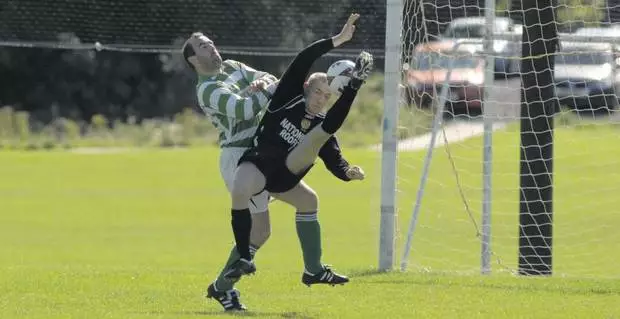 McGregor playing football. 
