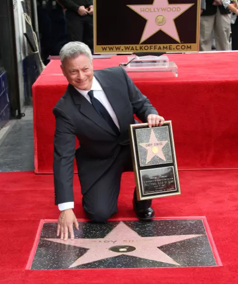 Gary Sinise receiving his star on the Hollywood Walk of Fame in 2017.
