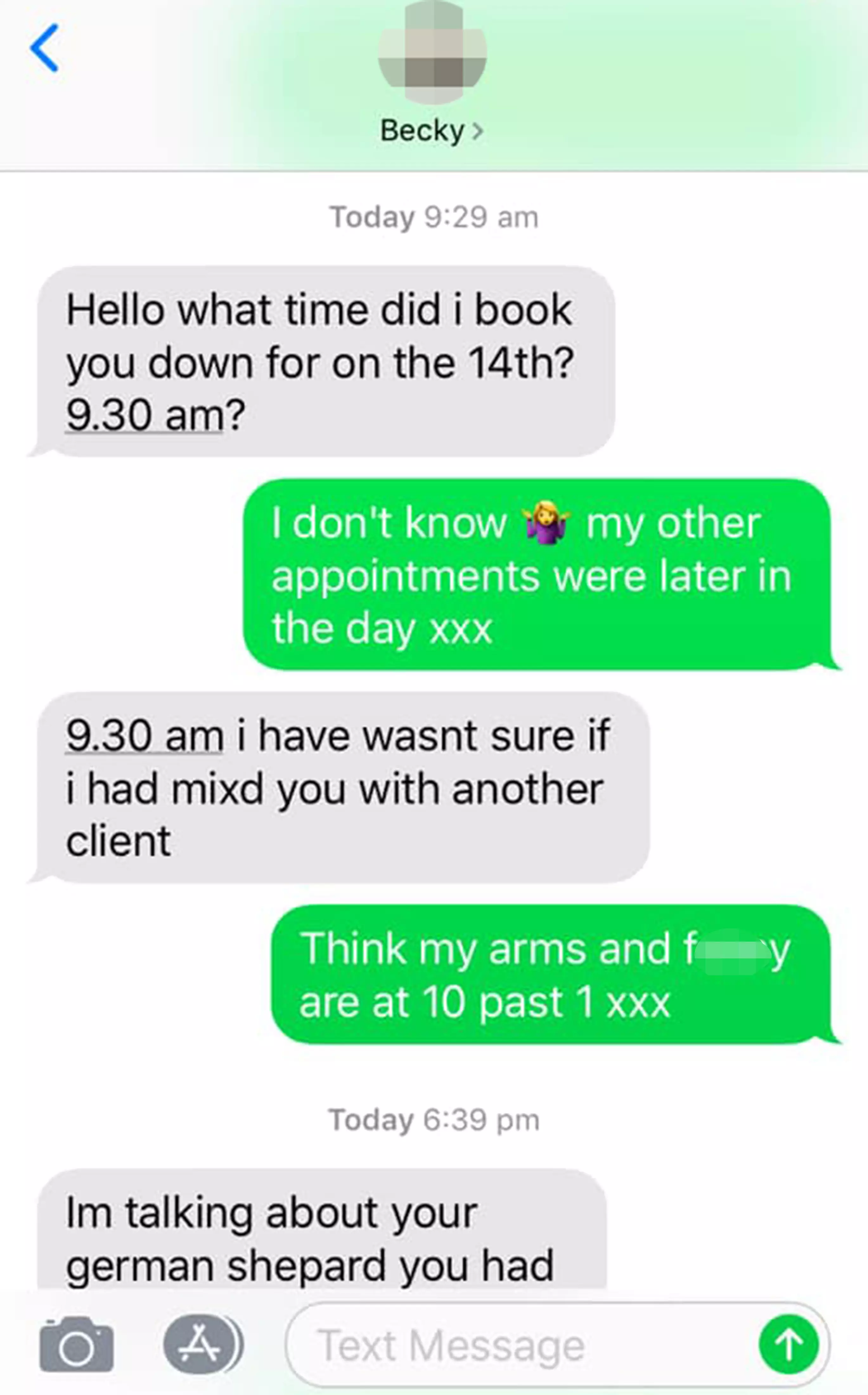 The mum-of-two confirmed the appointment time, just the wrong one... (