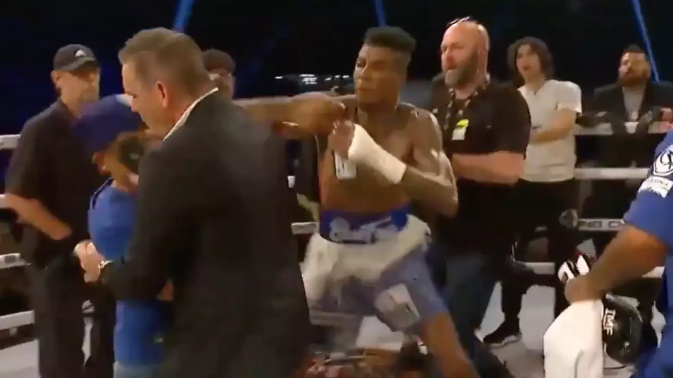 Rapper Blueface Punches Fan Who Got Into The Ring And Went For Him After Exhibition Fight